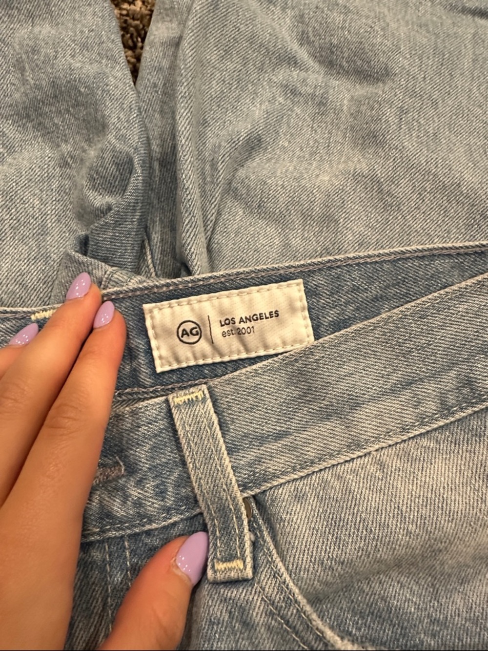 Light Blue Denim Bermuda Shorts for Women - Picture 3 of 5